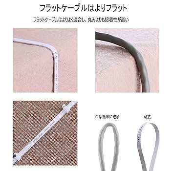 Amazon.co.jp: COOSEED フラットケーブル LANケーブル 2m UTP